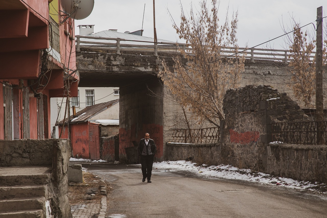 a man walking