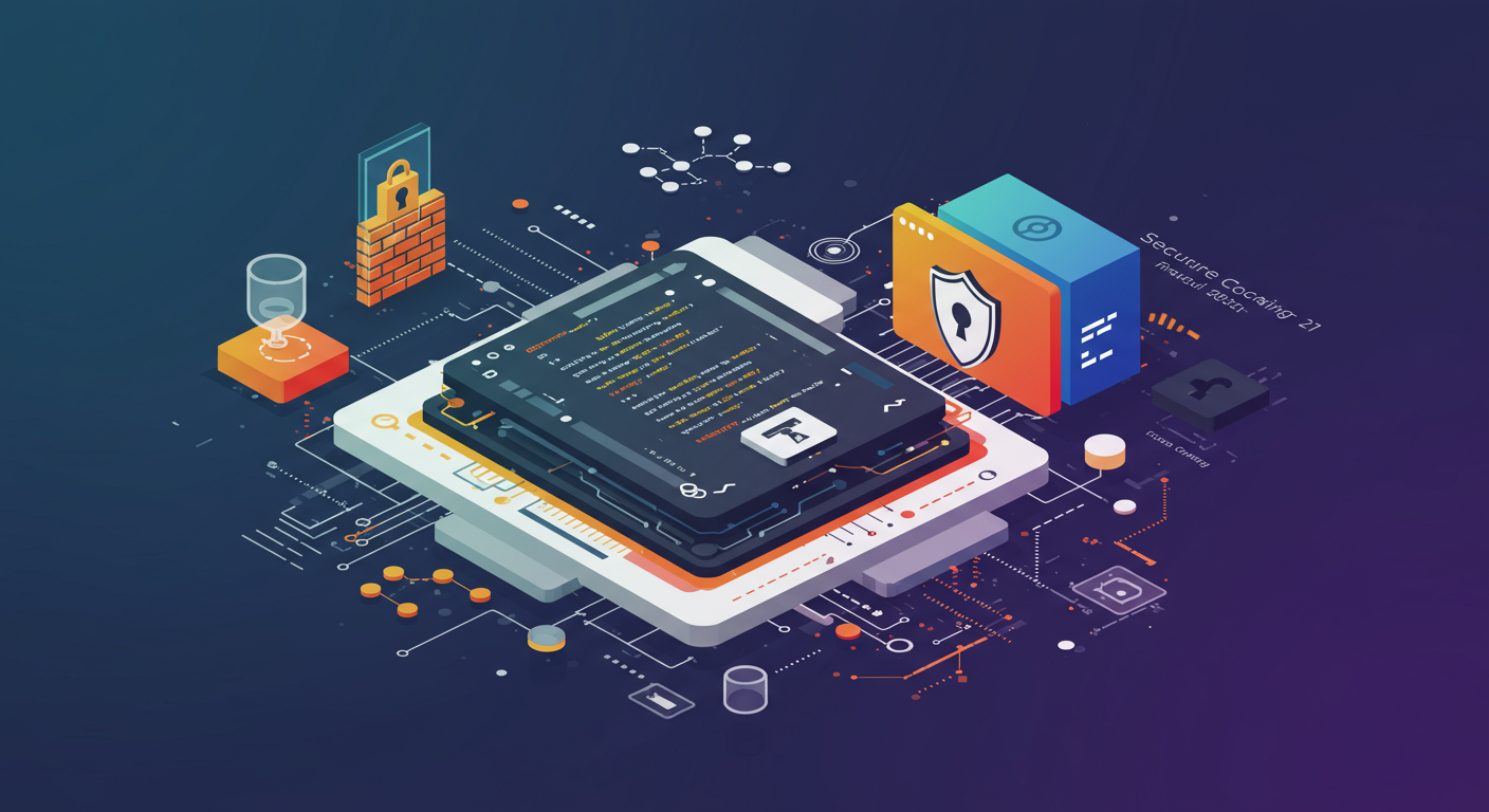 secure coding environment abstract horizontal format